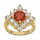 Orotex Gold Layered Red & White CZ Women's Ring