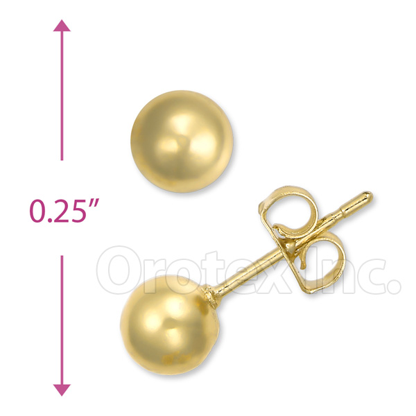 gold knob earrings