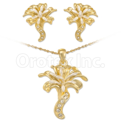 Oro Tex Gold Layered 2-Tone CZ Set