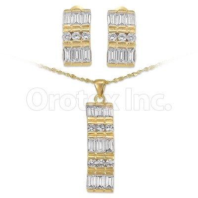 Oro Tex Gold Layered CZ Set