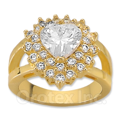 Orotex Gold Layered CZ Women's Ring