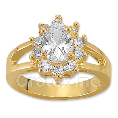 Orotex Gold Layered CZ Women's Ring