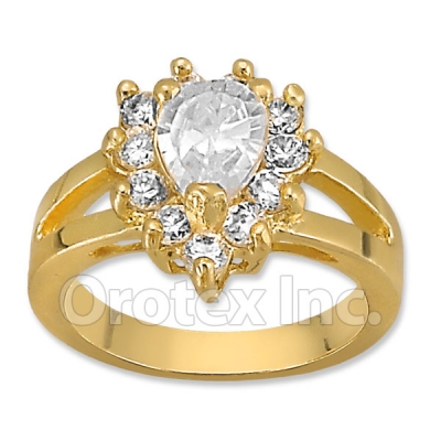 Orotex Gold Layered CZ Women's Ring