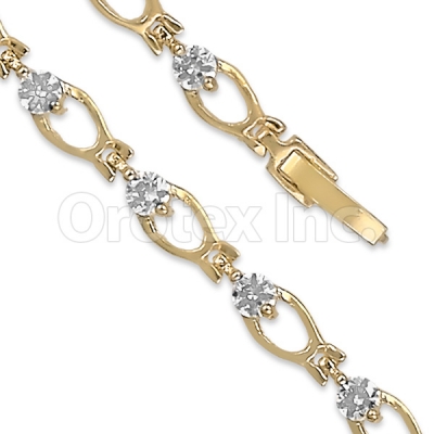 Orotex Gold Layered CZ Bracelet