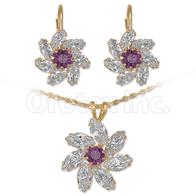 Orotex Gold Layered CZ Set