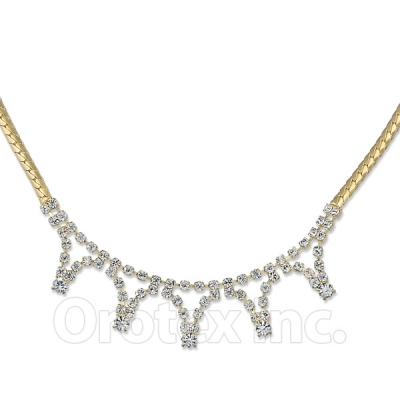 Orotex Gold Layered CZ Necklace