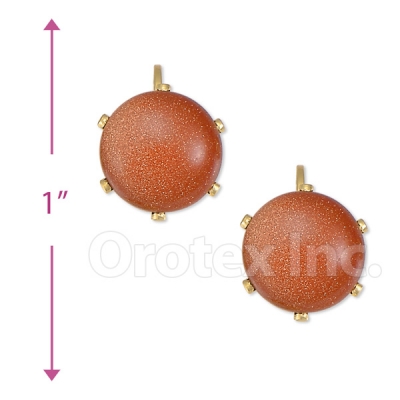 020006 Gold Layered Stone Earrings