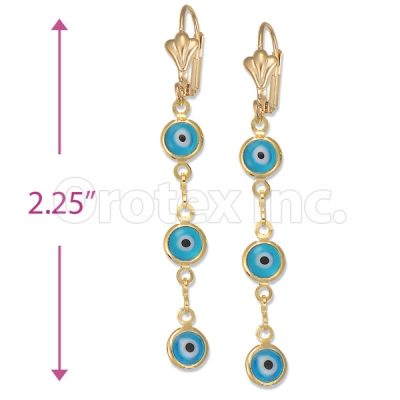 Oro Tex Gold Layered Eye Earrings