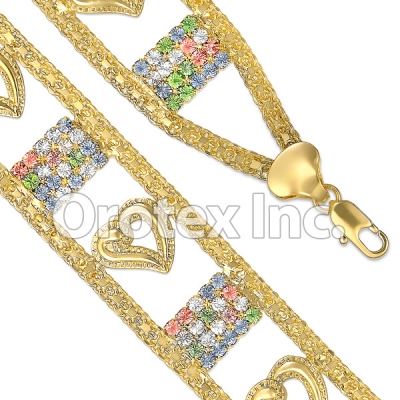 023005  Gold Layered CZ Bracelet