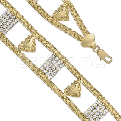 024007 Gold Layered CZ Bracelet