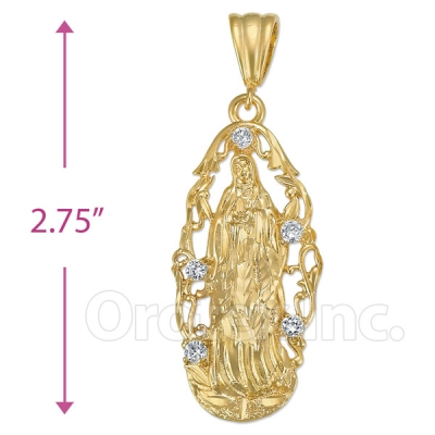 Oro Tex Gold Layered CZ Charm