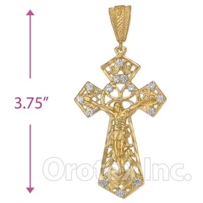 Oro Tex Gold Layered CZ Cross