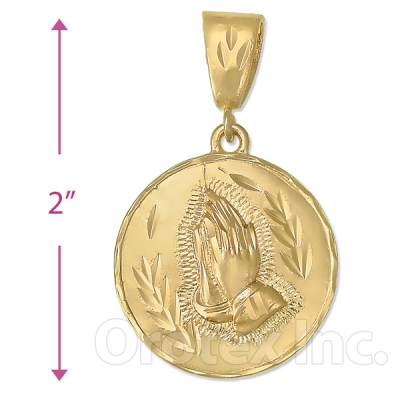 Oro Tex Gold Layered Praying Hands Charm