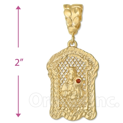 Oro Tex Gold Layered Diamond Cut St. Barbara Charm