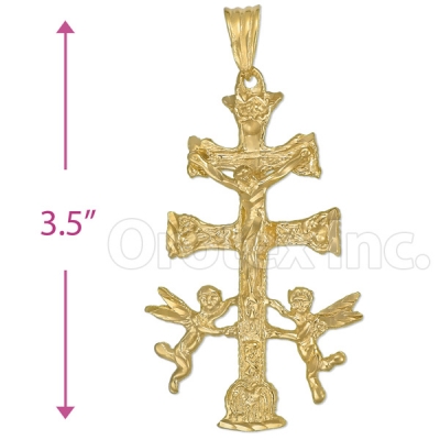 Oro Tex Gold Layered Caravaca Cross Charm