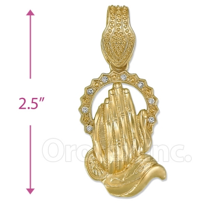 Oro Tex Gold Layered CZ Charm