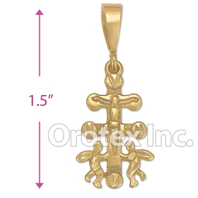 040023 Orotex Gold Layered Diamond Cut Charm