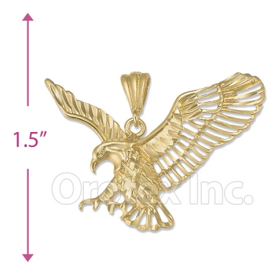 Oro Tex Gold Layered Diamond Cut Eagle Charm