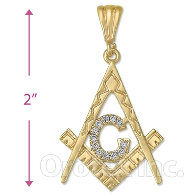 Oro Tex Gold Layered CZ Charm