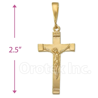 Oro Tex Gold Layered Cross Charm