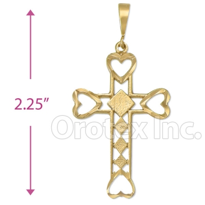 Oro Tex Gold Layered Cross Charm