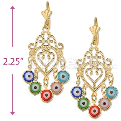 0418935 Gold Layered Eye Earrings