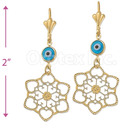 0418942 Gold Layered Eye Earrings