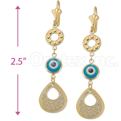 0419439 Gold Layered Eye Earrings