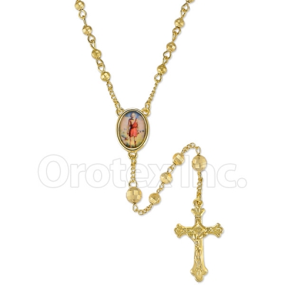 053005 Gold Layered Diamond Cut  Rosary