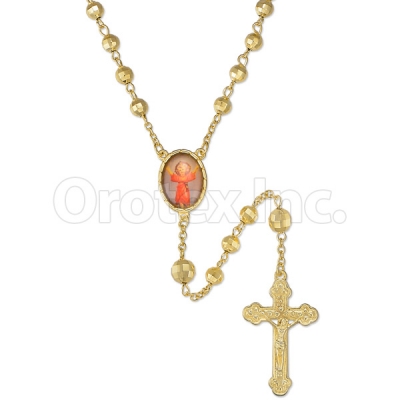 058006 Gold Layered Diamond Cut  Rosary