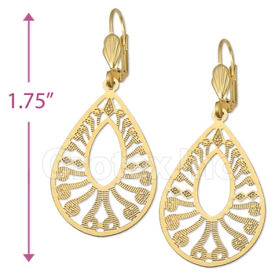 060009 Gold Layered Long Earrings