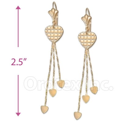 Oro Tex Gold Layered Long Earrings