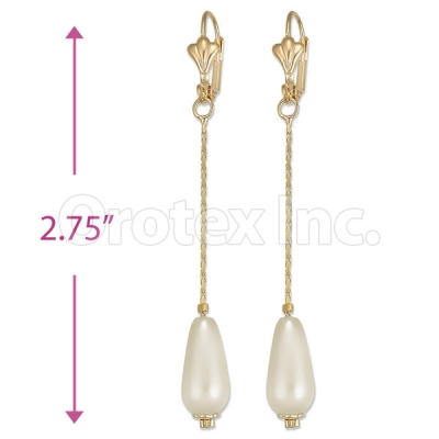 Orotex Gold Layered Pearl Earrings