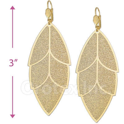 068011 Gold Layered Long Earrings