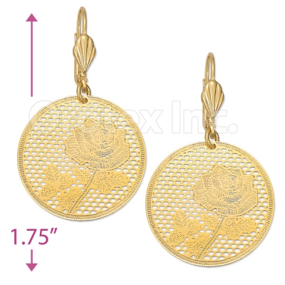 069012 Gold Layered Long Earrings