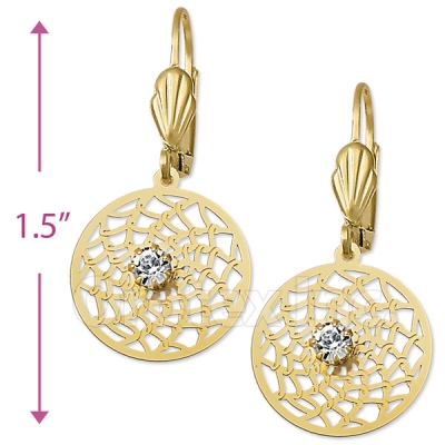 073013 Gold Layered CZ Long Earrings