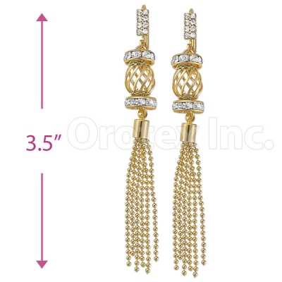 080009 Gold Layered CZ Earrings