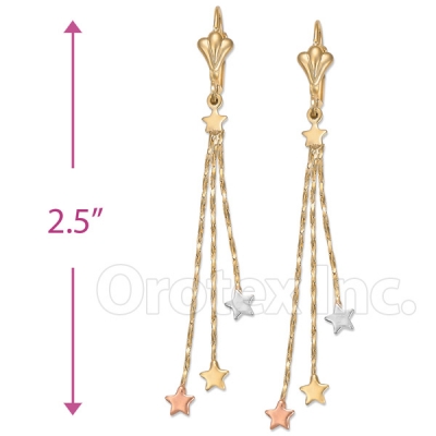 087002 Gold Layered Long Earrings