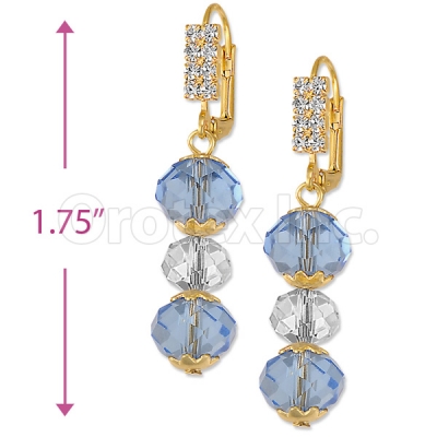 Oro Tex Gold Layered CZ Long Earrings