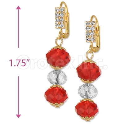 Oro Tex Gold Layered CZ Long Earrings