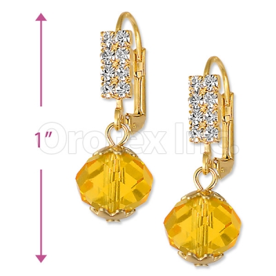 Oro Tex Gold Layered CZ Long Earrings