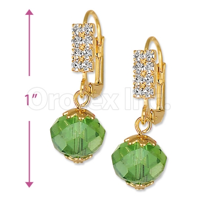 Oro Tex Gold Layered CZ Long Earrings