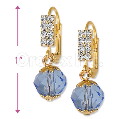 Oro Tex Gold Layered CZ Long Earrings