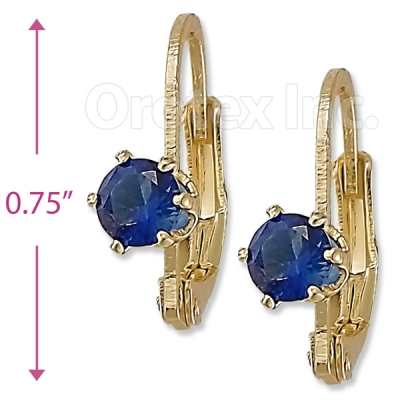 092044 Gold Layered Birth Stone Earrings