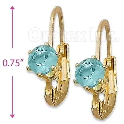 092048 Gold Layered Birth Stone Earrings