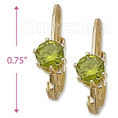 092049 Gold Layered Birth Stone Earrings