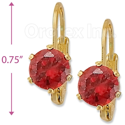 092061 Gold Layered Birth Stone Earrings