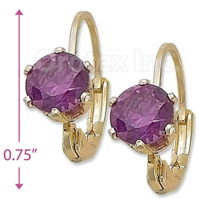 092067 Gold Layered Birth Stone Earrings