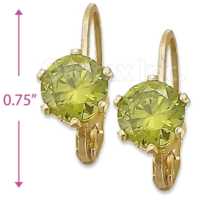 092069 Gold Layered Birth Stone Earrings