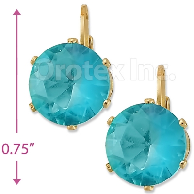 092108 Gold Layered Birth Stone Earrings